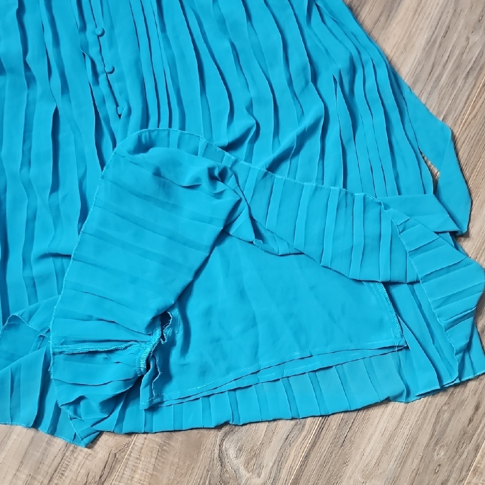 Vanilla Bay Teal Women's Sleeveless Pleated NWT Romper L - Picture 10 of 13